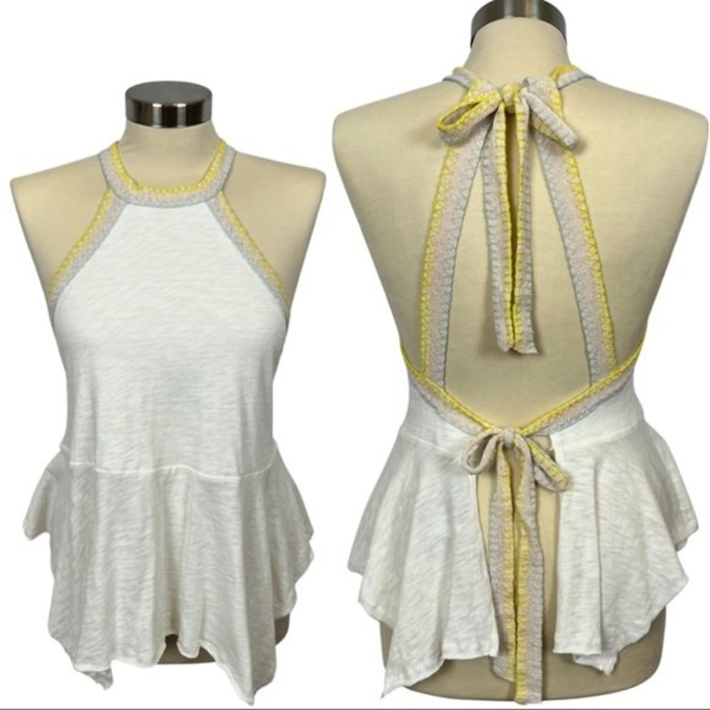 NWT Hello Nite Open Back Tie Halter Tank S